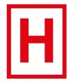 Panneau hydrant "H" en PVC